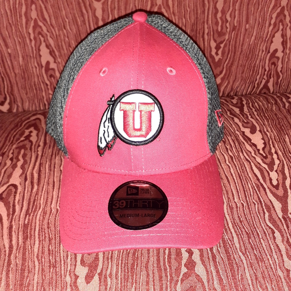 UTAH BASEBALL HAT/CAP UNIVERSITY BOOKSTORE 39THIRTY NEW ERA MEDIUM/LARGE RED/BLA